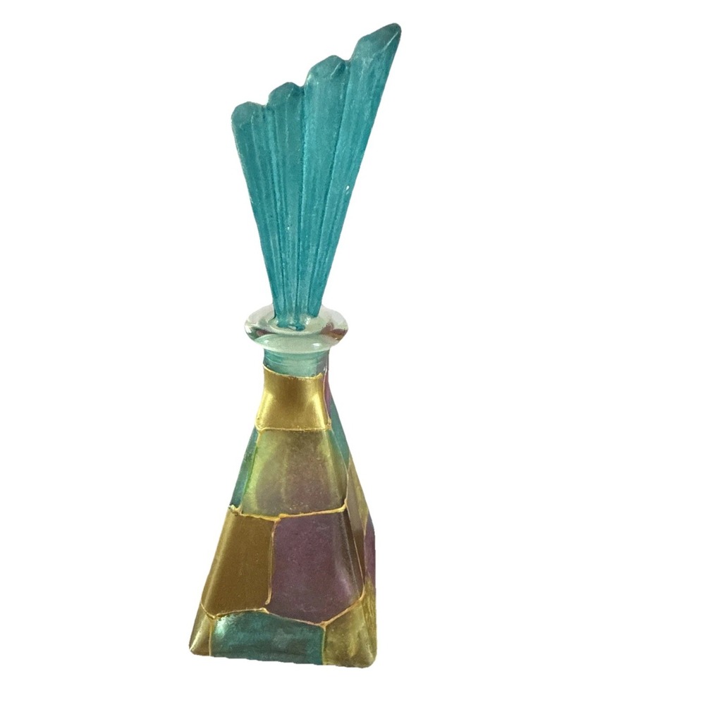 Rare Vintage Royal Limited Crystal Bottle Hand Painted in Italy 7.5" 100ml